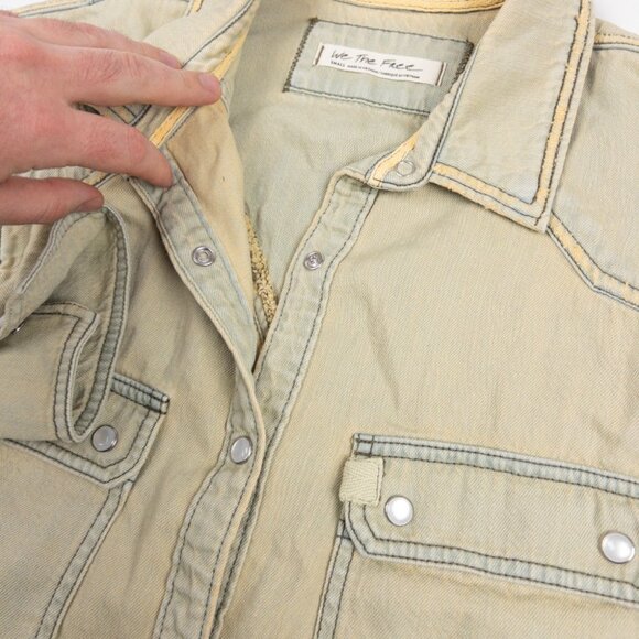We The Free Tan Button Down Shirt - Picture 6 of 14
